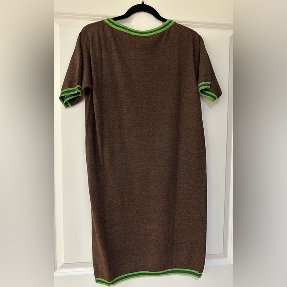 Happy Sheep Dress Brown with Green highlight wear with Boots Sise M NWT 349 Euro - Picture 3 of 5